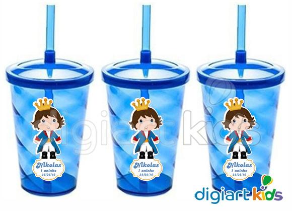 Adesivo para Copo com Canudo Shake Twister Príncipe