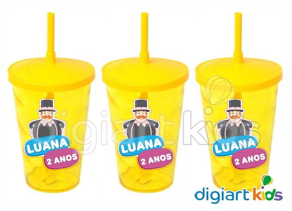 Adesivo para Copo com Canudo Twister Bita