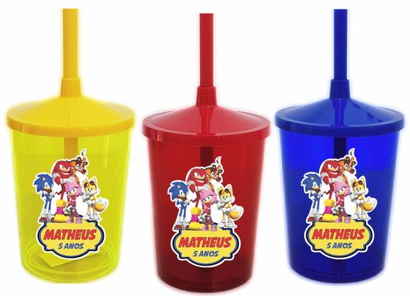 Adesivo Para Copo Com Canudo Twister Sonic