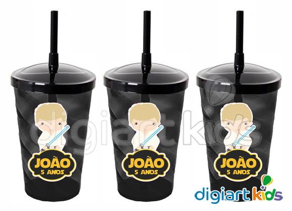 Adesivo para Copo com Canudo Twister Star Wars
