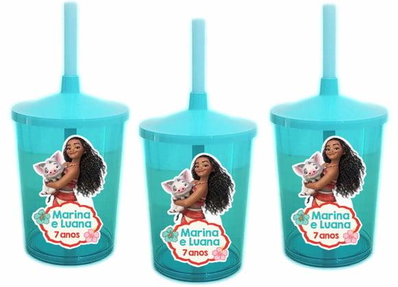 Adesivo para Copo Shake Twister 500ml Moana