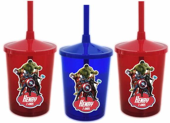 Adesivo para Copo Shake Twister Vingadores