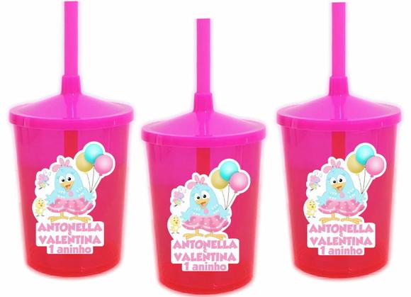 Adesivo para Copo Twister Galinha Pintadinha Candy Colors