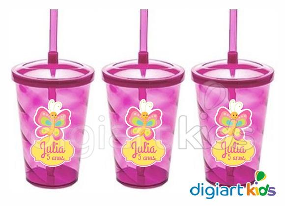 Adesivo para Copo Twister Shake Jardim