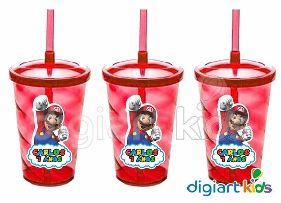 Adesivo para Copo Twister Super Mário