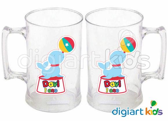Adesivo Vinil para Caneca - Circo