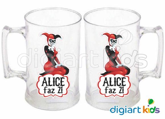Adesivo Vinil para Caneca - Arlequina