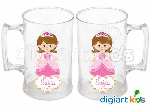 Adesivo Vinil para Caneca - Princesa