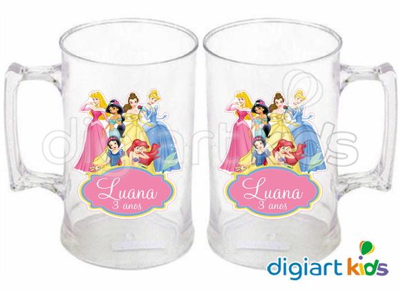 Adesivo Vinil para Caneca - Princesas