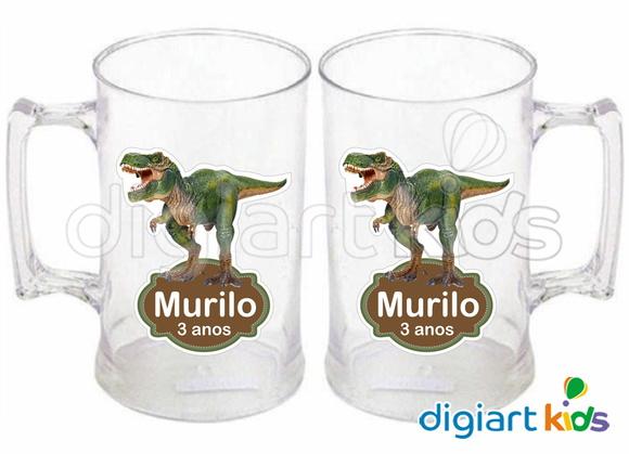 Adesivo Vinil para Caneca Dinossauros