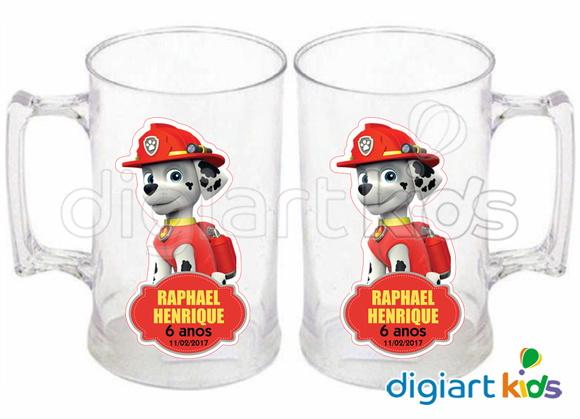 Adesivo Vinil para Caneca Patrulha Canina