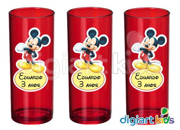 Adesivo Vinil para Long Drink Mickey