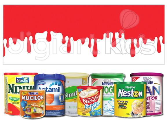 Arte Digital Rótulo Lata de Leite Pintando o Sete