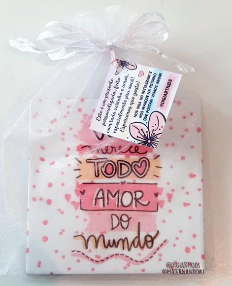 Azulejo para Mesa 10x10cm Frases Motivacionais