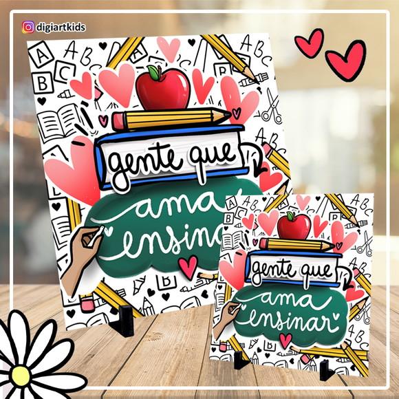 Azulejo Grande Dia dos Professores para Mesa Gente Que Ama
