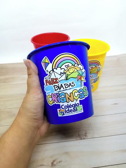 Baldinho de Pipoca Pequeno Dia das Crianças