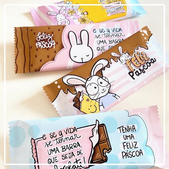 Barra de Chocolate Personalizada Páscoa