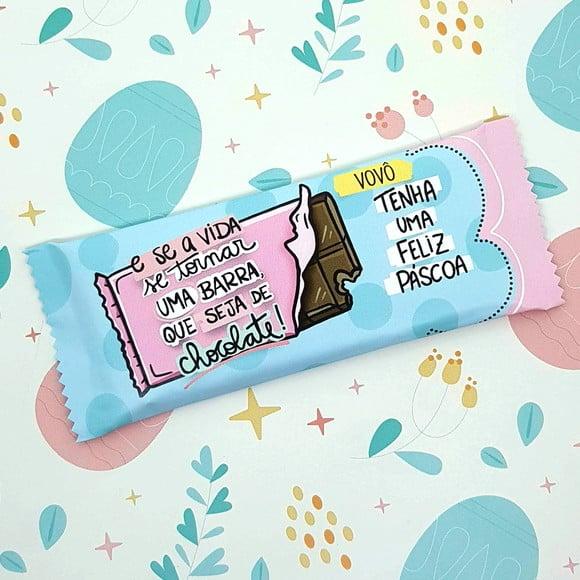 Barra de Chocolate Personalizada Páscoa Que Seja de Chocolat