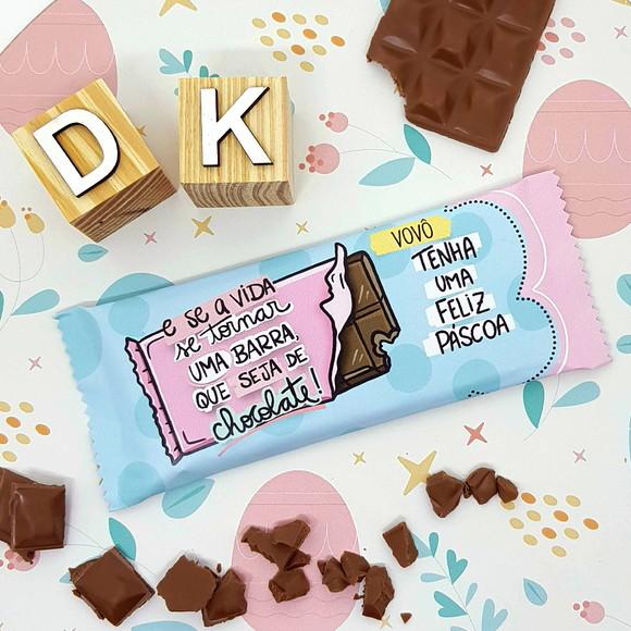 Barra de Chocolate Personalizada Páscoa Que Seja de Chocolat