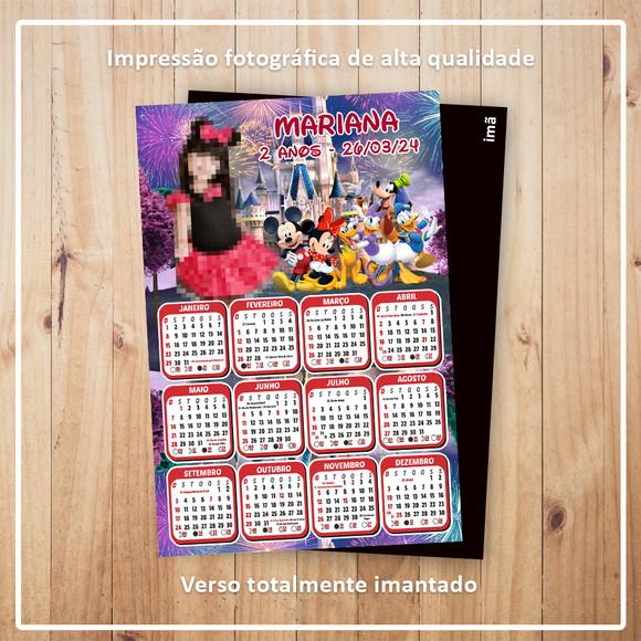 Calendário 10x15 cm com Imã Disney