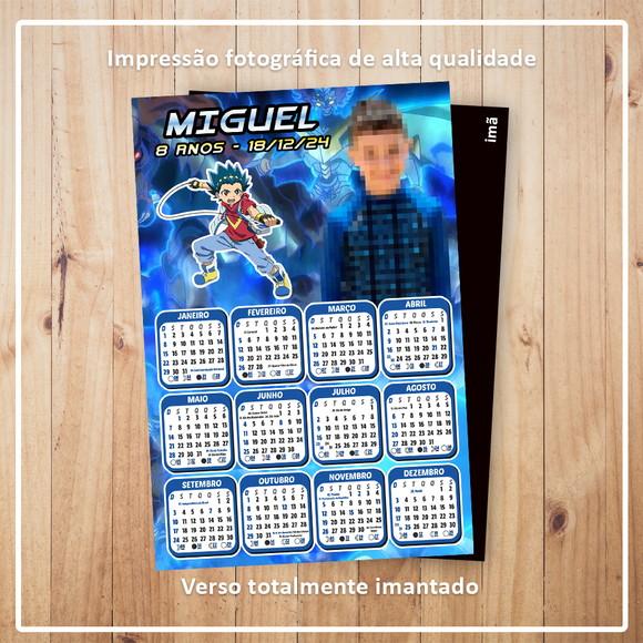 Calendário 10x15 cm com Imã Beyblade