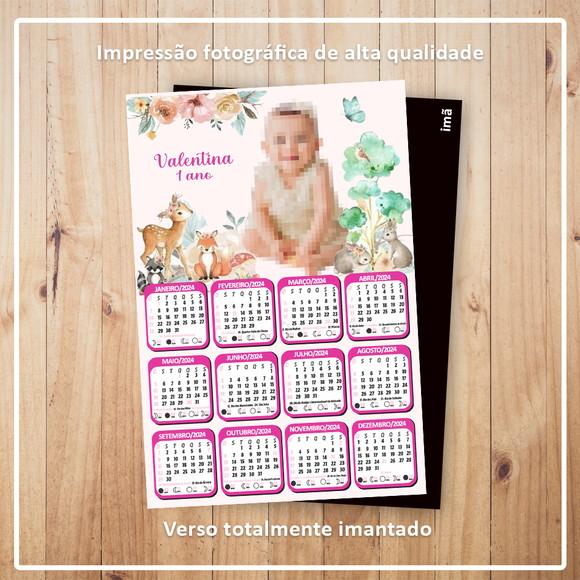 Calendário 10x15 cm com Imã Bosque Encantado