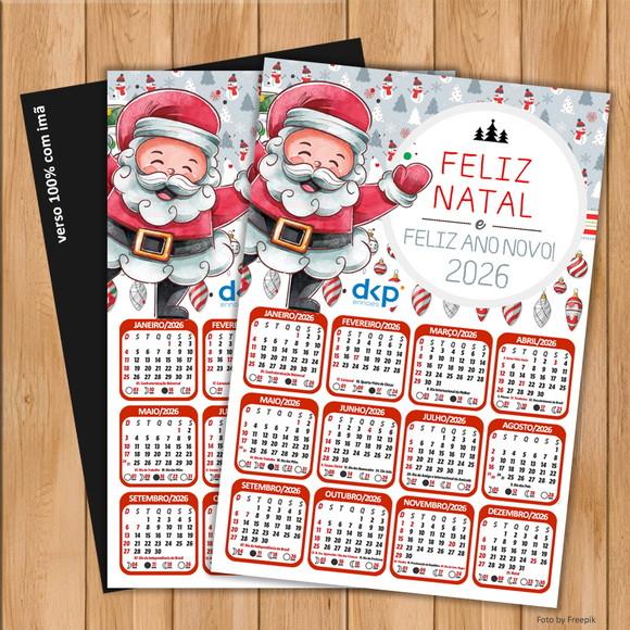 Calendário com Imã Personalizado Natal para Empresas 10x15cm