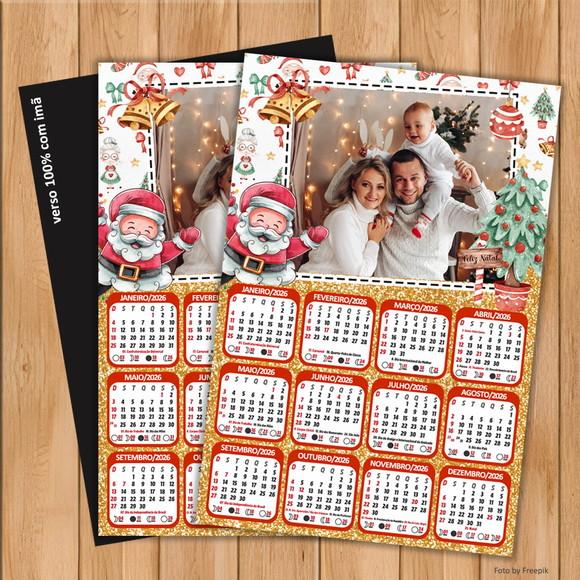 Calendário Imã Personalizado de Natal com Foto 15x21