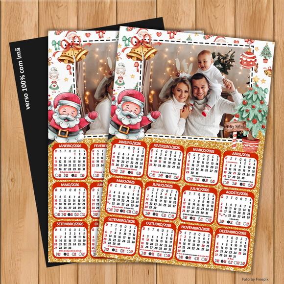 Calendário Imã Personalizado de Natal com Foto 20x25