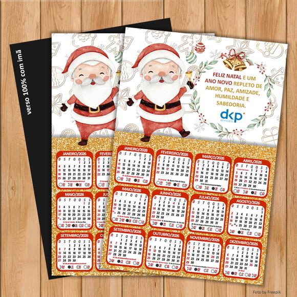 Calendário Imã Personalizado Natal para Empresa 20x25 cm