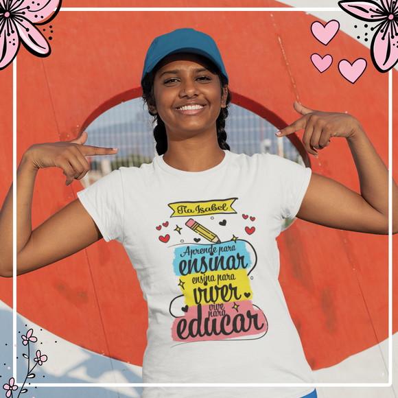 Camisa Dia dos Professores Aprende para Ensinar