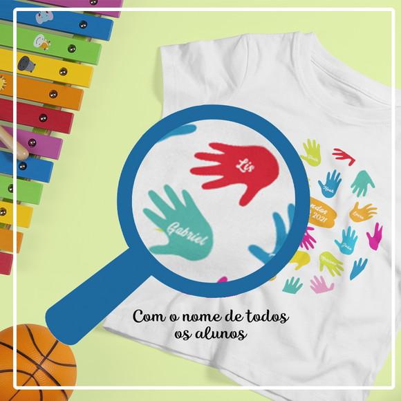 Camisa Formatura - Mãos Coloridas com Nomes