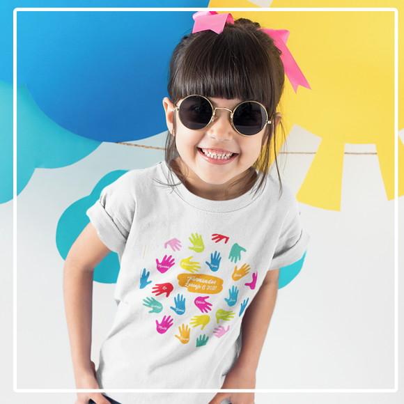 Camisa Formatura - Mãos Coloridas com Nomes