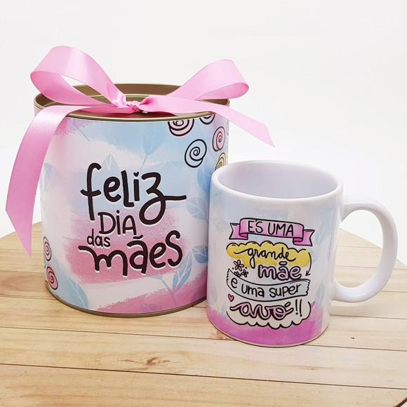 Caneca com Tubolata Dia das Mães - És Uma Grande Mãe e Avó