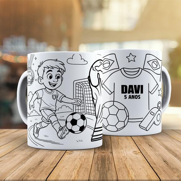 Caneca Colorir Brasil - Rumo ao Hexa