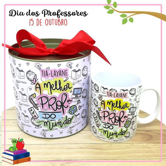 Caneca com Tubolata Dia dos Professores - Melhor Professora