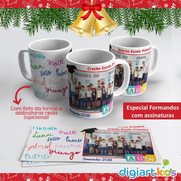 Caneca de Cerâmica Especial Formandos com Assinaturas
