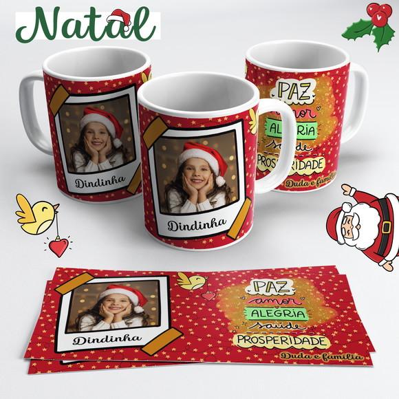Caneca de Cerâmica Natal com Foto