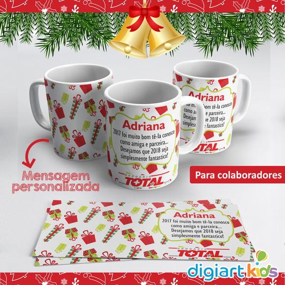 Caneca de Cerâmica Natal com Logo