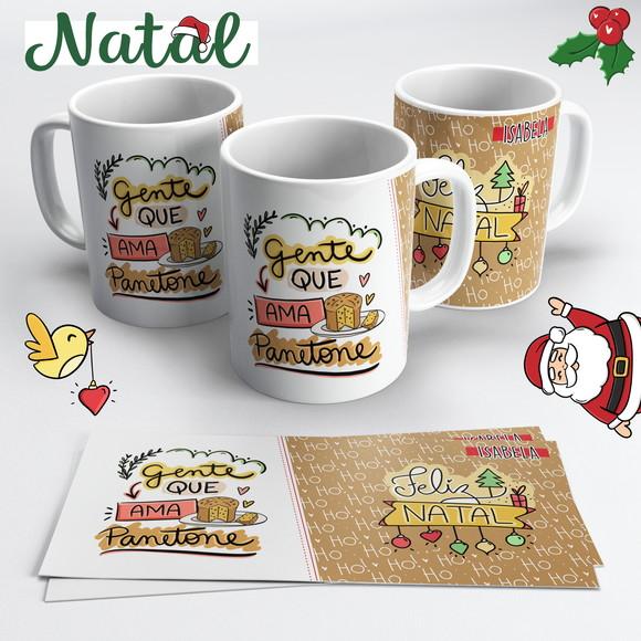 Caneca de Cerâmica Natal Panetone