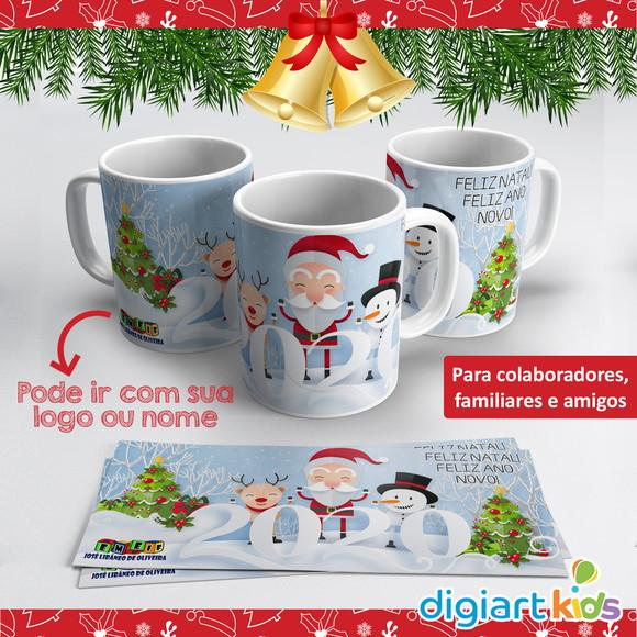 Caneca de Cerâmica Papai Noel 2020