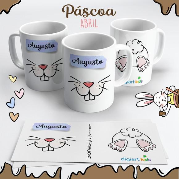 Caneca de Cerâmica Páscoa Coelhinho Empresa