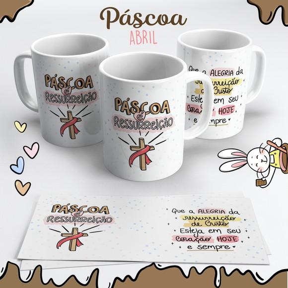 Caneca de Cerâmica Páscoa É Ressurreição