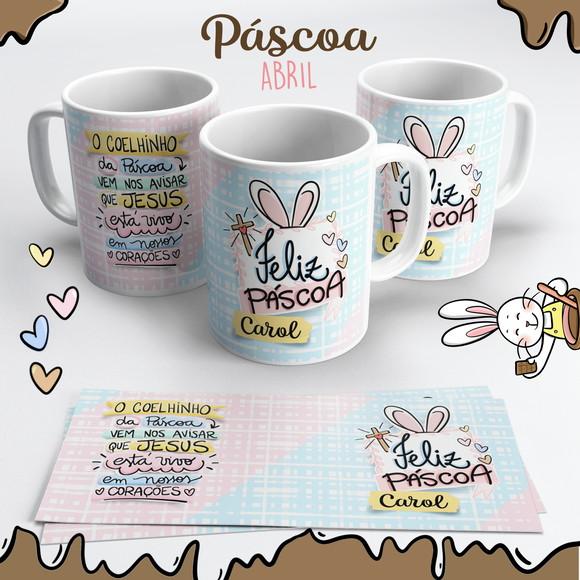 Caneca de Cerâmica Páscoa Jesus Está Vivo