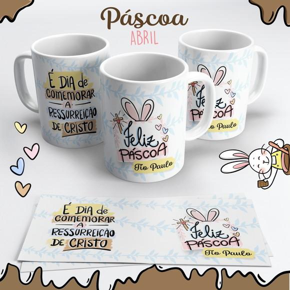 Caneca de Cerâmica Páscoa Ressurreição