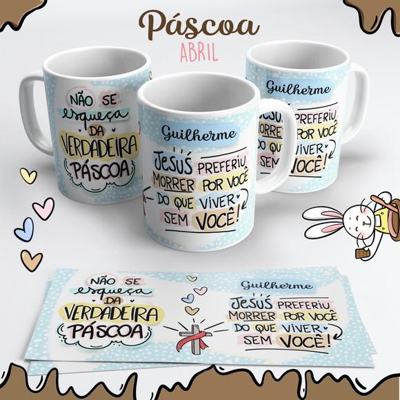 Caneca de Cerâmica Verdadeira Páscoa