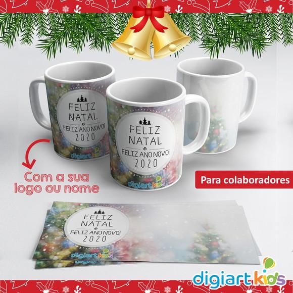 Caneca de Natal e Ano Novo para Empresa com Logo