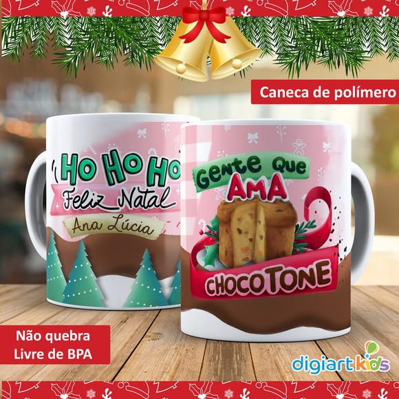 Caneca de Natal Gente Que Ama Chocotone