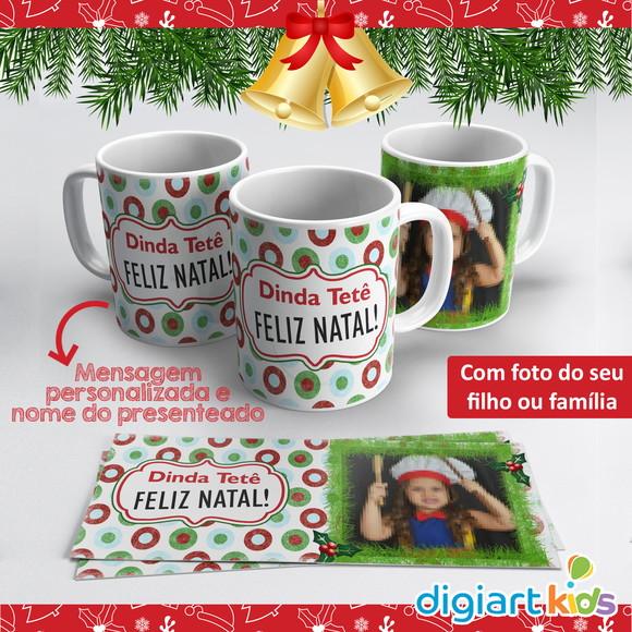 Caneca de Natal Personalizada com Foto e Mensagem