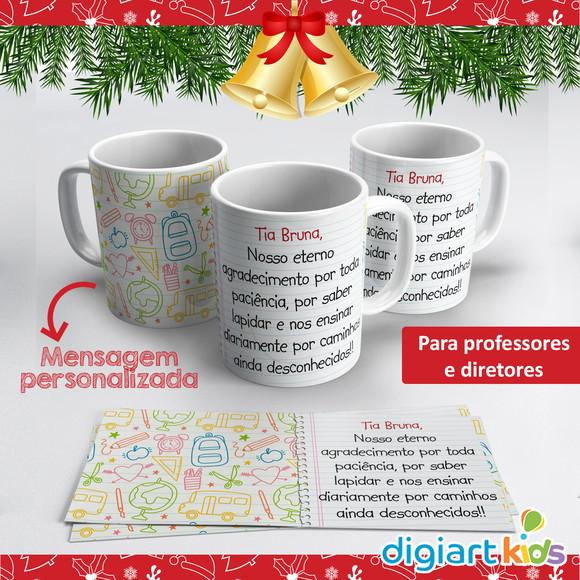 Caneca de Natal para Professores, Diretores e Funcionários